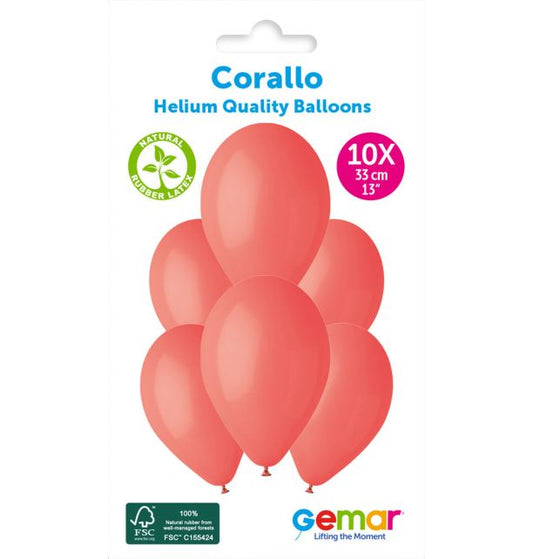 Gemar 13" Corallo #078 G120 10pcs Round Balloon