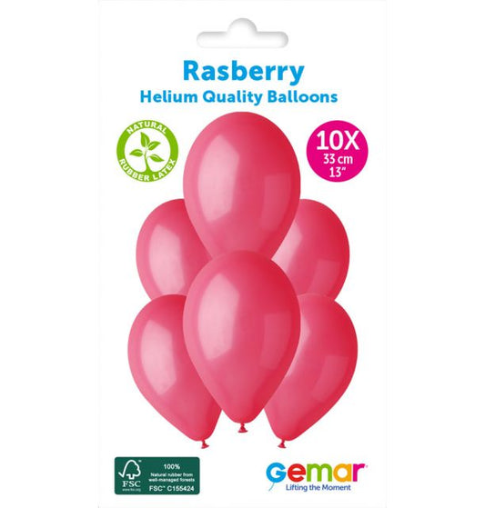 Gemar 13" Raspberry G120 10pcs Round Balloon