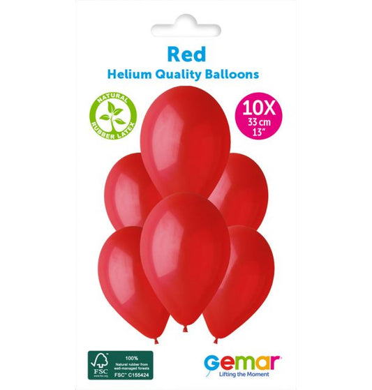 Gemar 13" Red #045 G120 10pcs Round Balloon