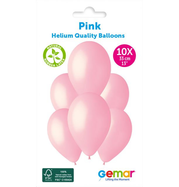 Gemar 13" Pink #057 GM120 10pcs Round Balloon