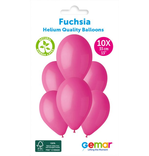 Gemar 13" Fuchsia #007 G120 10pcs Round Balloon