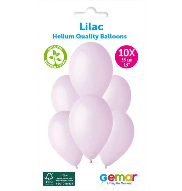 Gemar 13" Lilac #079 G120 10pcs Round Balloon