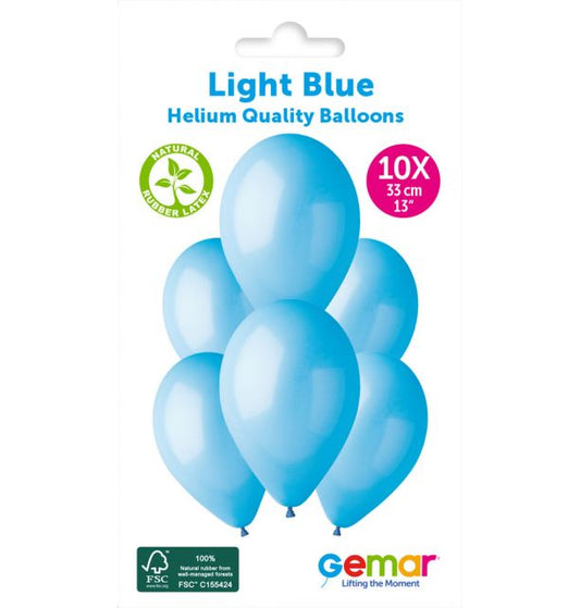 Gemar 13" Light Blue #009 G120 10pcs Round Balloon