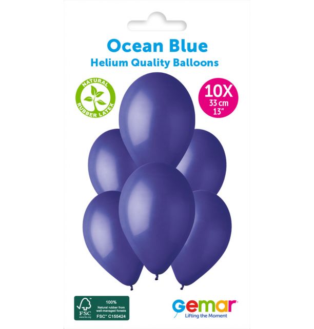 Gemar 13" Ocean Blue #046 G120 10pcs Round Balloon