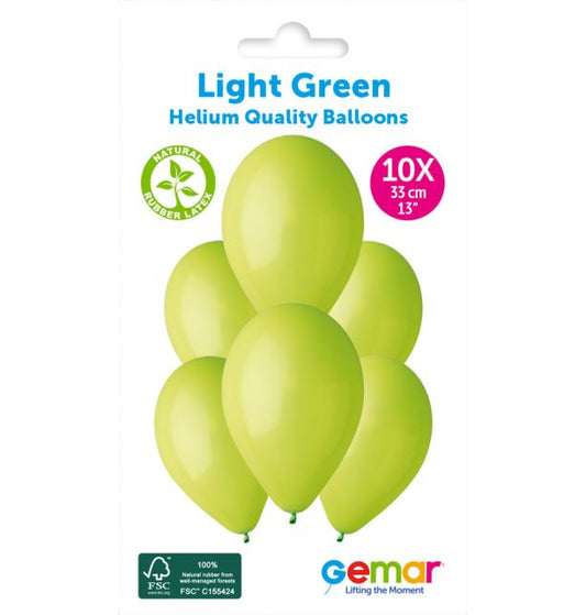 Gemar 13" Light Green #011 G120 10pcs Round Balloon