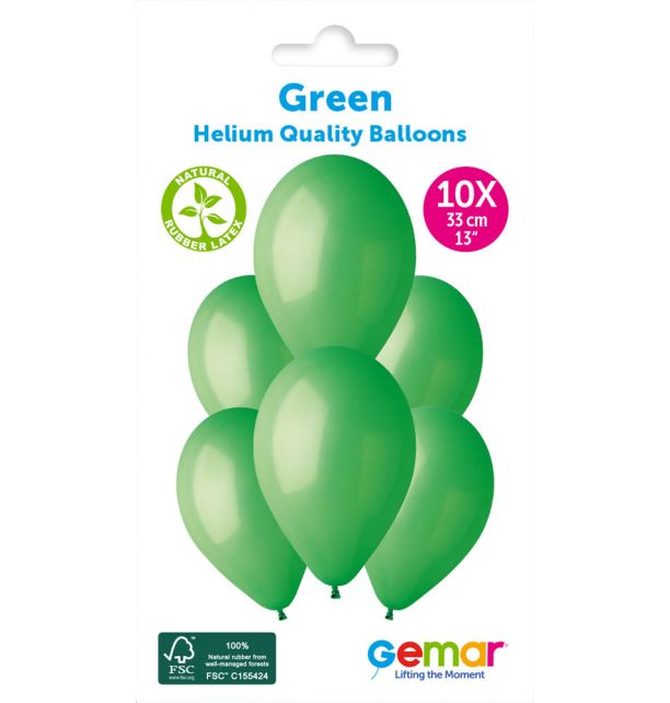 Gemar 13" Green #012 G120 10pcs Round Balloon