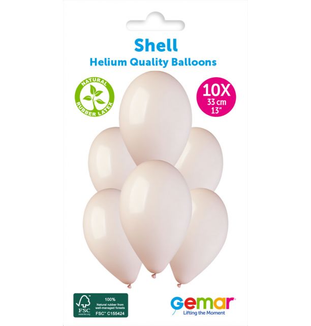 Gemar 13" Shell #100 G120 10pcs Round Balloon