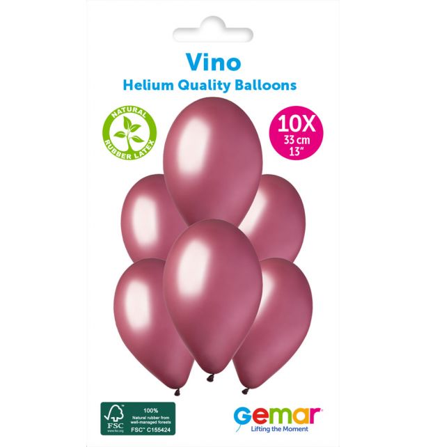 Gemar 13" Vino #101 G120 10pcs Round Balloon