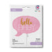 Grabo 24 inch Pink Hello Baby Speech Bubble packaging