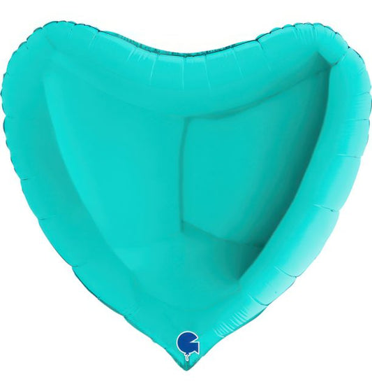 Heart 36"Tiffany Foil Balloon Packaged Heart shape