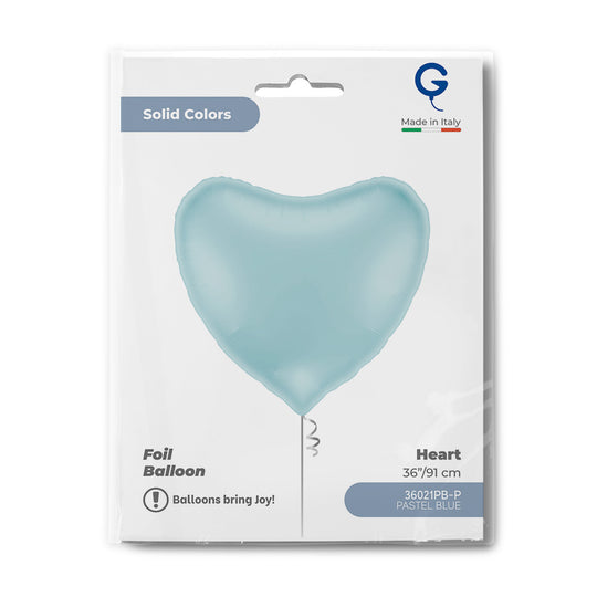 Grabo 36 inch Pastel Blue Heart packaging