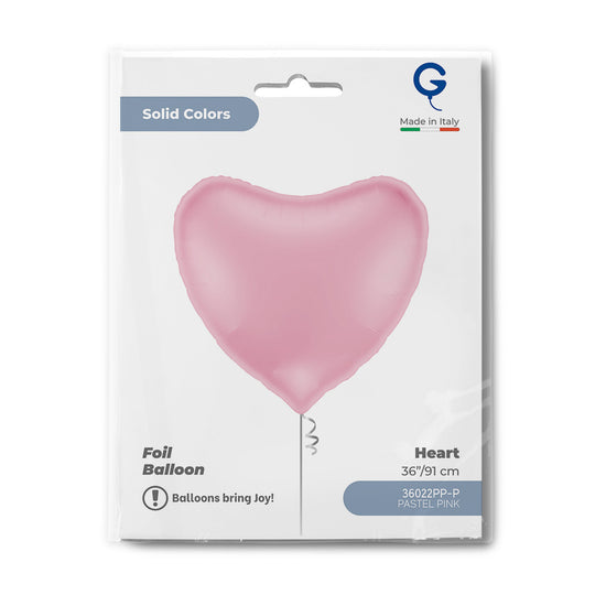 Grabo 36 inch Pastel Pink Heart packaging