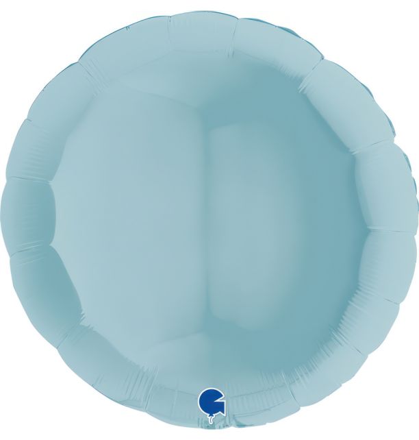 Round 36"Pastel Blue Foil Balloon Packaged Round Balloon