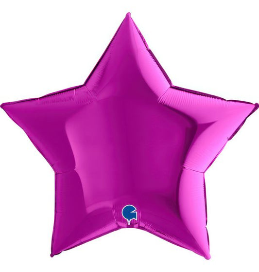 Star 36"Purple Foil Balloon Packaged Star Shape