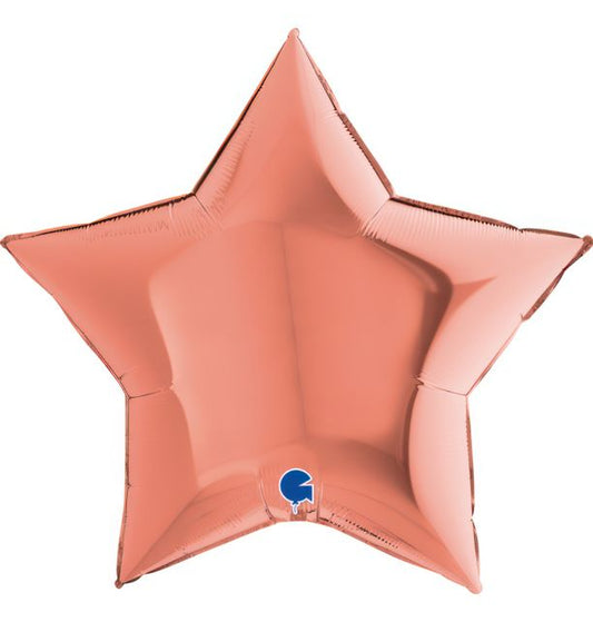 Star 36"Rose Gold Foil Balloon Packaged Star Shape