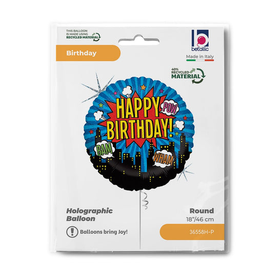 Grabo 18" Superhero Birthday packaging