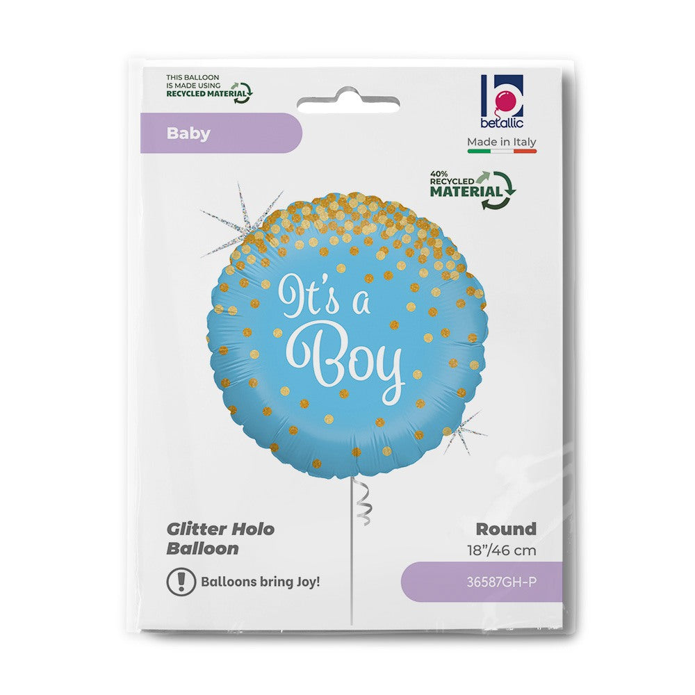 Grabo 18" Glittering It's A Boy packaging