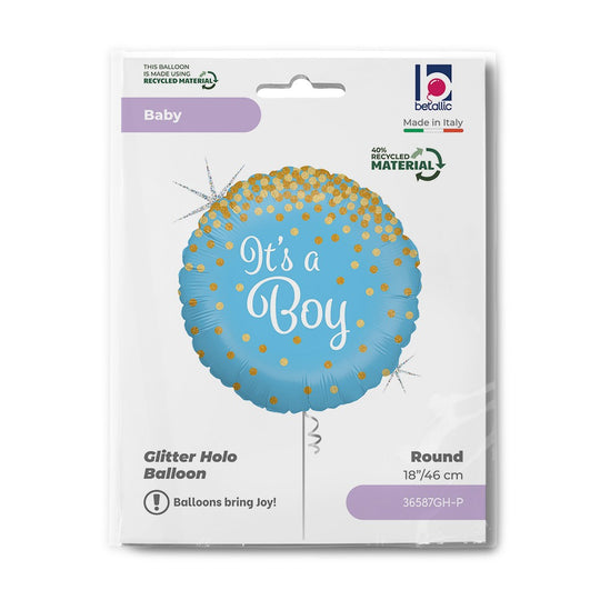 Grabo 18" Glittering It's A Boy packaging