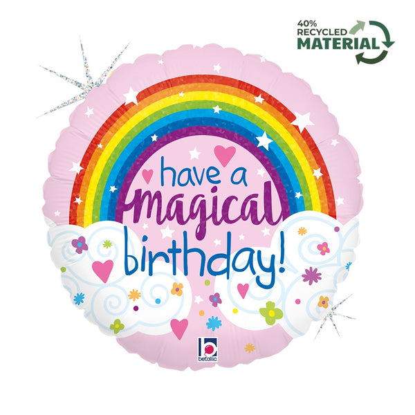 Grabo 18" Glitter Magical Rainbow Birthday product