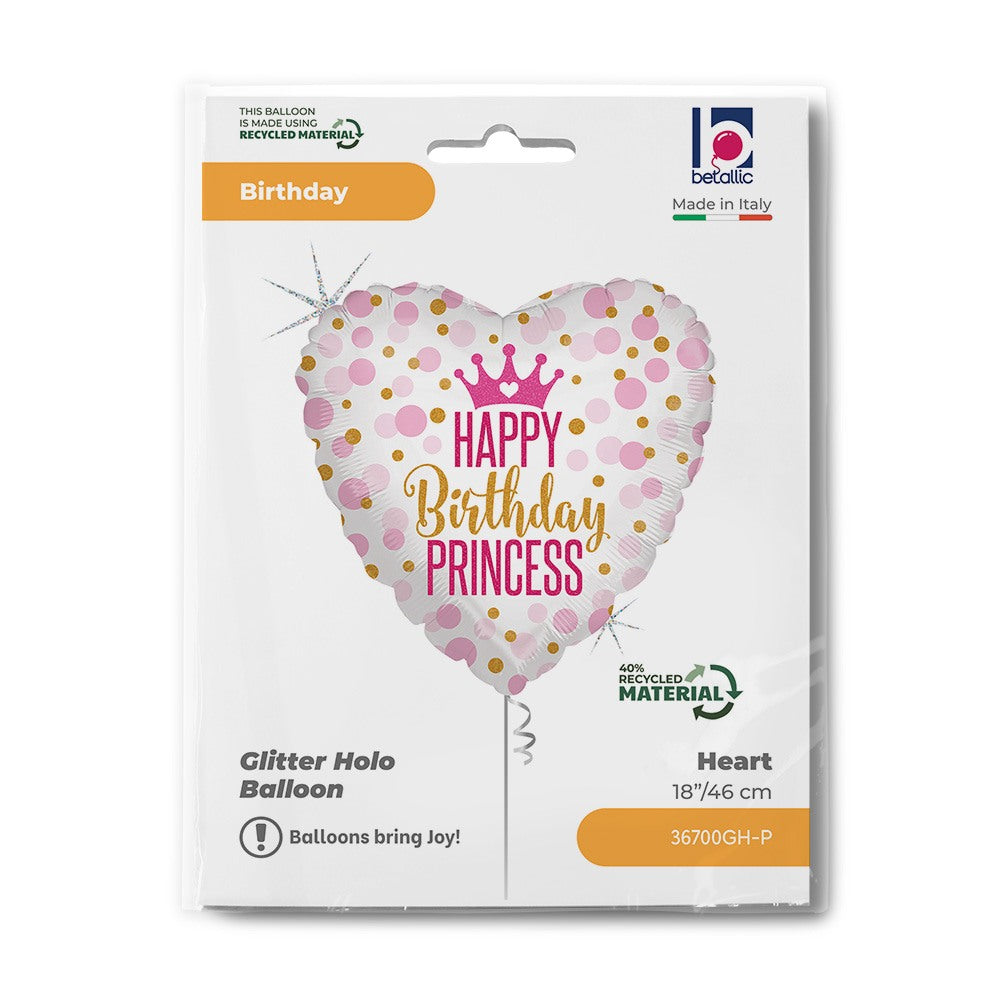 Grabo 18" Glitter Birthday Princess packaging