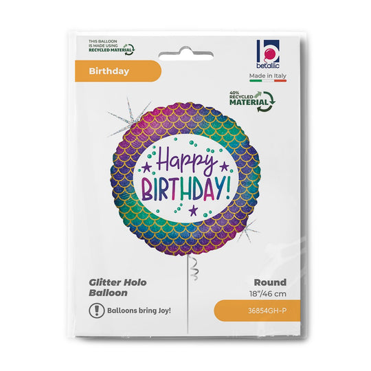 Grabo 18" Glitter Mermaid Birthday packaging