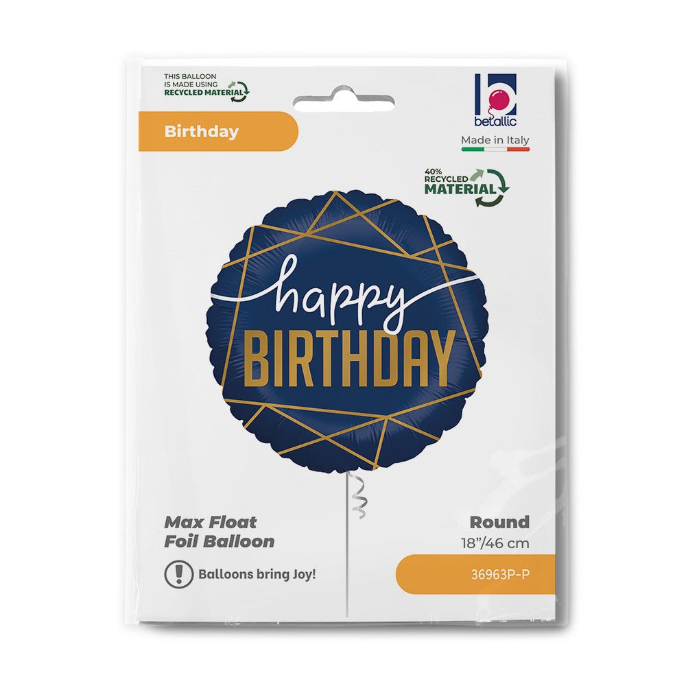 Grabo 18" Navy Birthday packaging