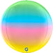 Grabo 15 Inch Rainbow Globe Balloon Packaged product
