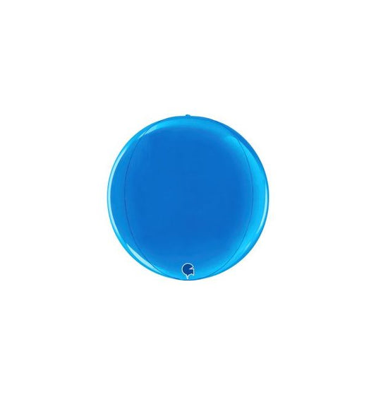 Globe 15"Blue 4D Foil Balloon Packaged Round Balloon