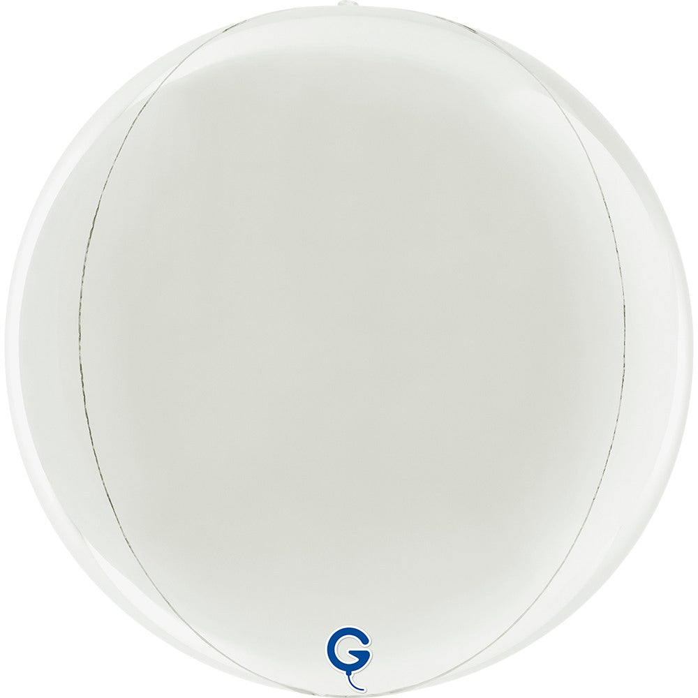 Grabo 15 Inch White Globe Balloon Packaged product