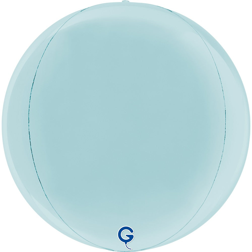 Grabo 15 inch Pastel Blue Globe Balloon Packaged product