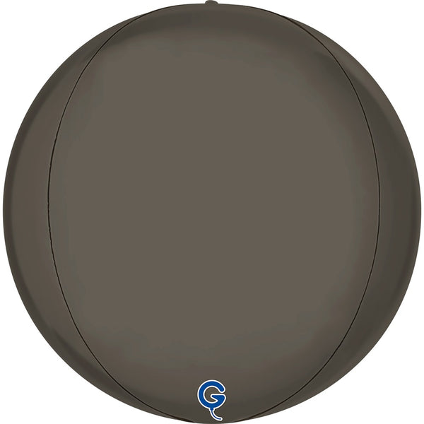 Grabo 15 inch Platinum Grey Globe Balloon Packaged product