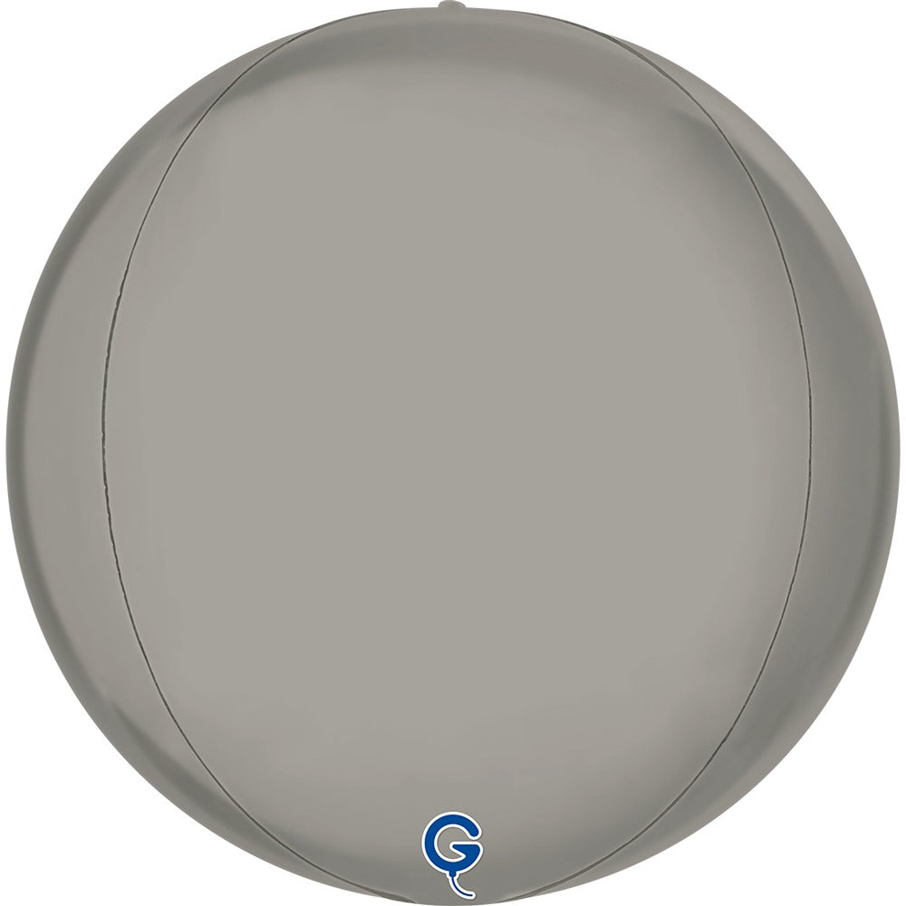 Grabo 15 inch Platinum Pure Globe Balloon Packaged product