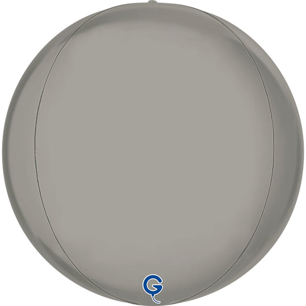 Grabo 15 inch Platinum Pure Globe Balloon Packaged product