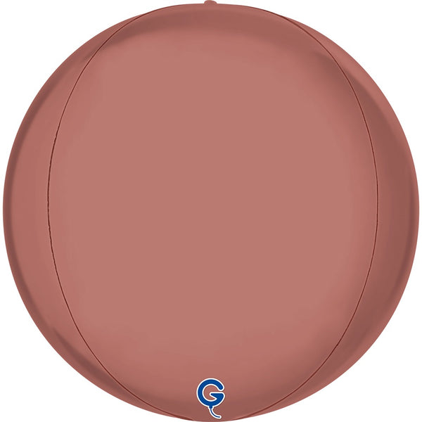 Grabo 15 inch Platinum Rose Globe Balloon Packaged product