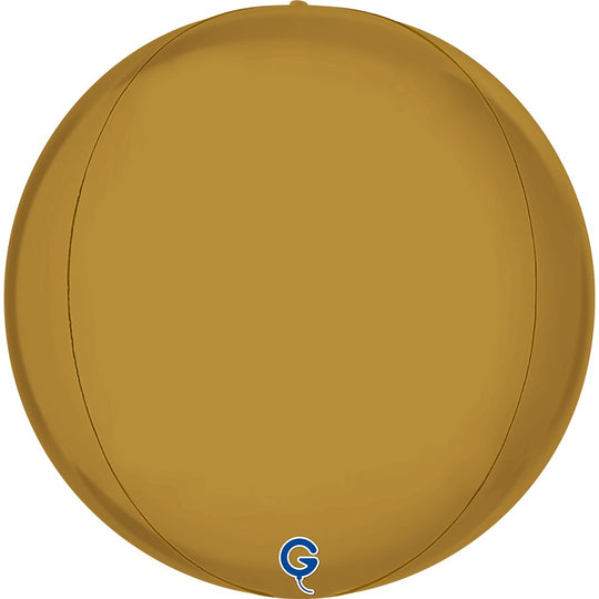 Grabo 15 inch Satin Gold Globe Balloon Packaged product