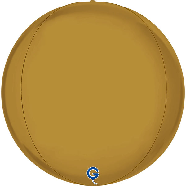 Grabo 15 inch Satin Gold Globe Balloon Packaged product