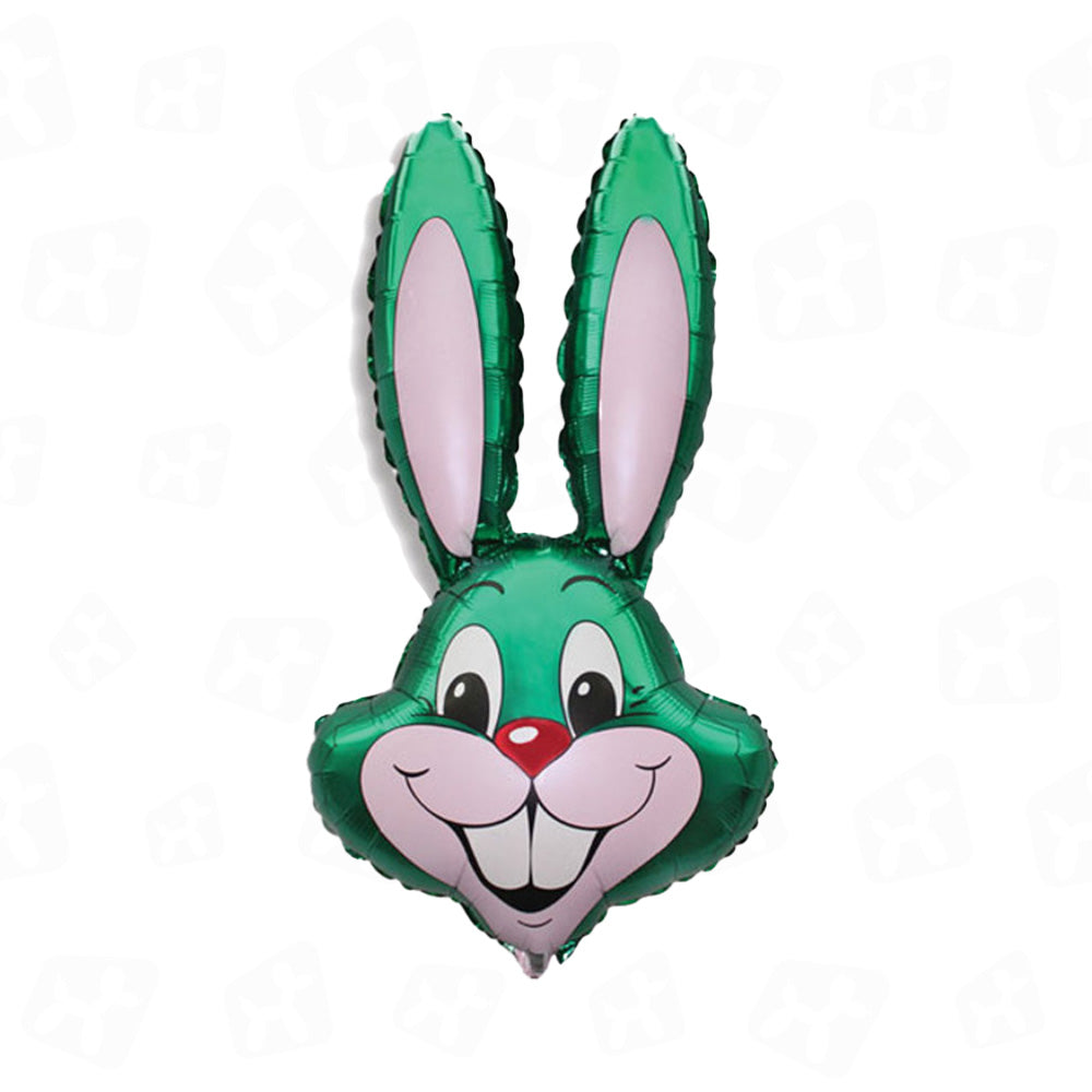 35 Inch Green Rabbit Head Foil Packaged