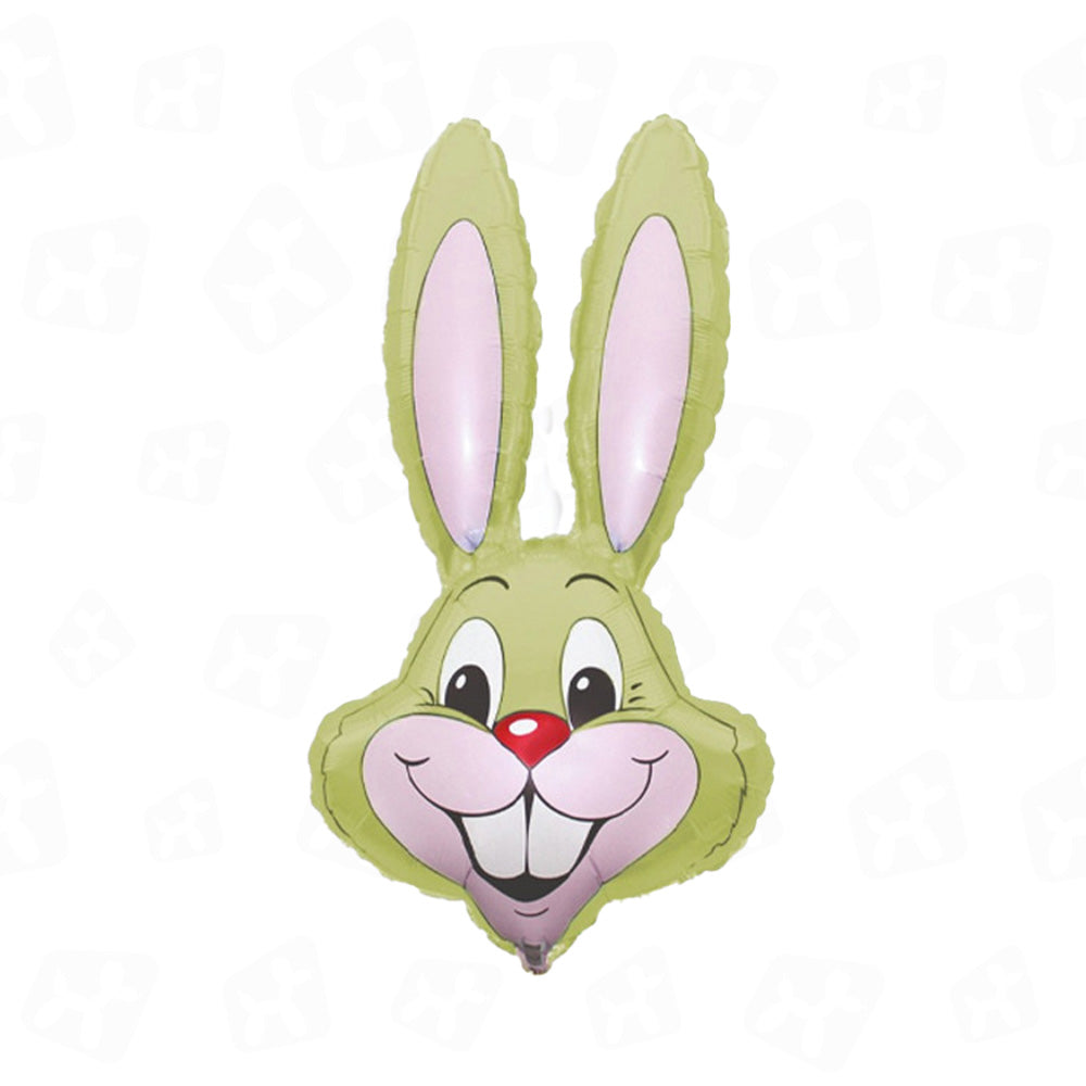 35 Inch Pastel Lime Green Rabbit Head Foil Packaged