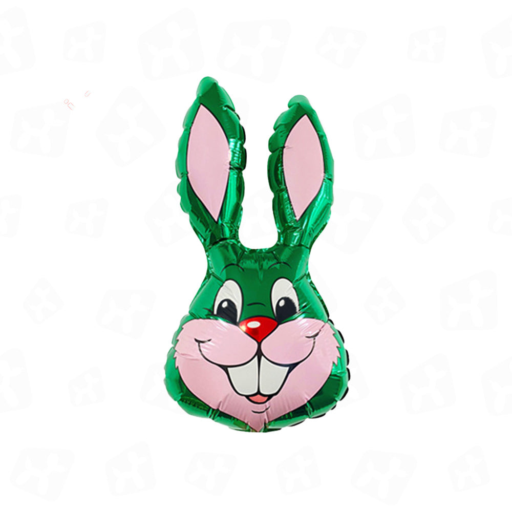 14 Inch Green Rabbit Head Foil Unpackaged