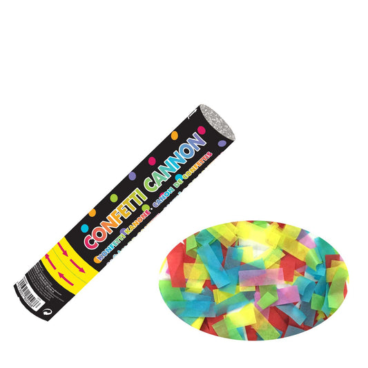 Multi Coloured Paper Confetti Cannons 24cm