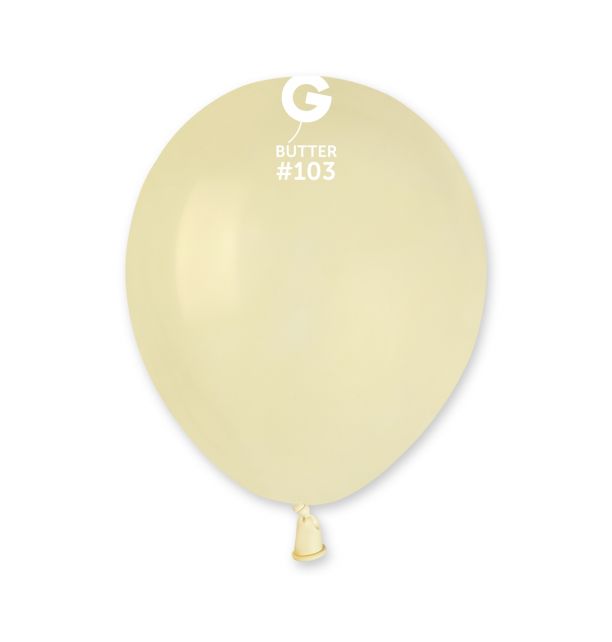 Gemar 5" Butter #103 A50 50pcs Round Balloon