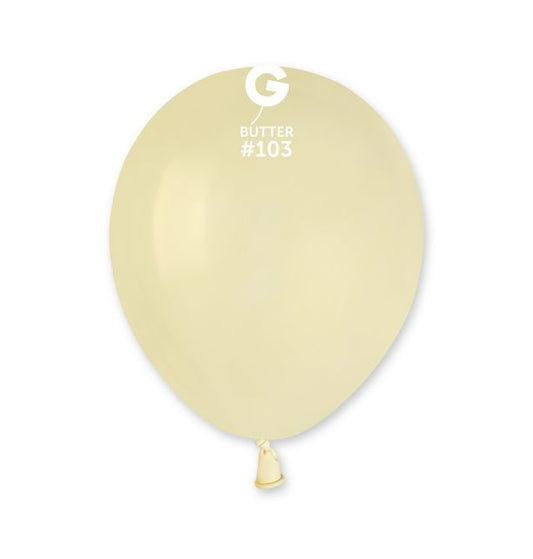 Gemar 5" Butter #103 A50 50pcs Round Balloon