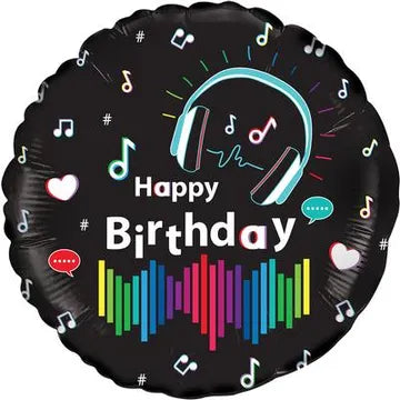 Oaktree 18inch Media Music Birthday Holographic