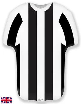 Oaktree 24inch Shape Sports Shirt Black White Stripe Metallic