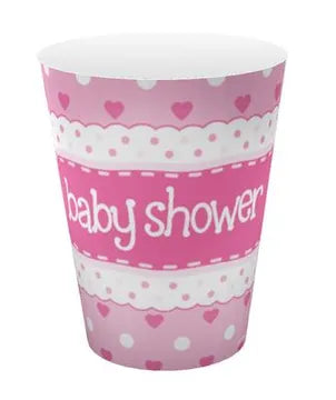 Oaktree Baby Shower Pink 9oz/266ml Cups 8pcs