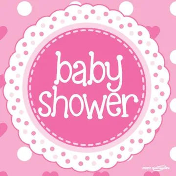 Oaktree Baby Shower Pink 33cm x 33cm 3-ply Napkins 16pcs