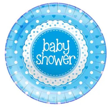 Oaktree Baby Shower Blue 9inch/23cm Plates 8pcs