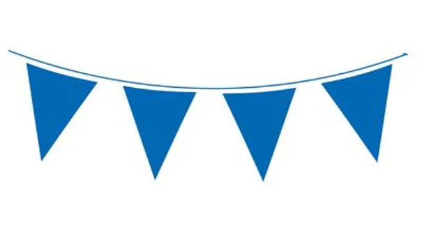 Oaktree Solid Colour Waterproof Bunting 20 flags 20cm x 30cm 10m Blue