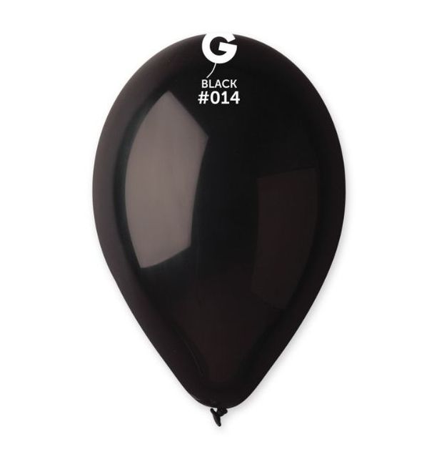 Gemar 13" Black #014 G120 10pcs Round Balloon