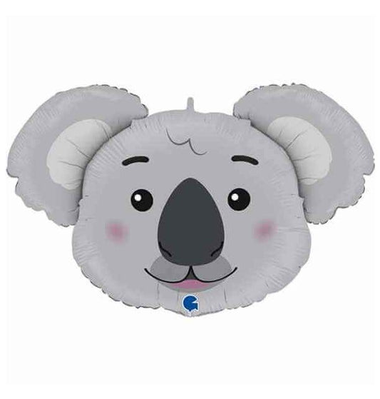 Koala Head Foil Balloon Packaged